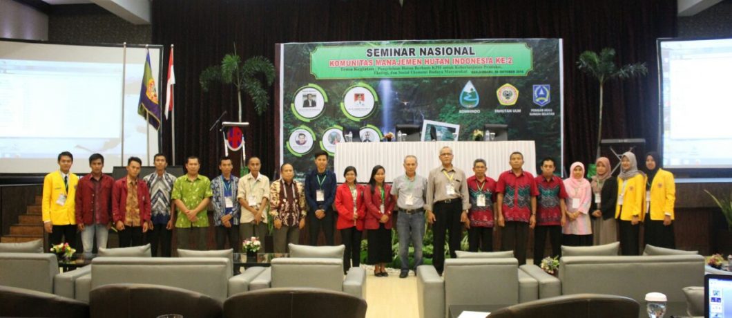 Seminar Nasional Komunitas Manajemen Hutan Indonesia (Komhindo) II. Banjarbaru 8-9 Oktober 2016
